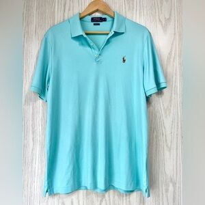 Polo Ralph Lauren Classic Fit Margie Blue Polo Shirt Size L EUC